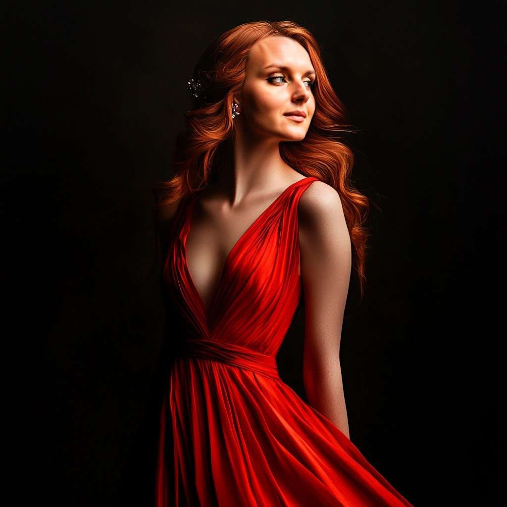 Нейрофотосессия для себя. Новый образ. Девушка в красном. ФотоХудожник Харитонова Ирина г. Санкт-Петербург