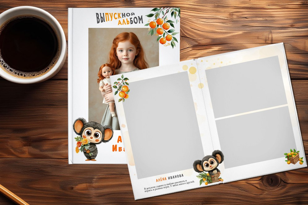 Дизайн выпускного альбома для детского сада. Medlori fotobook Выпускные альбомы в Липецке Лариса Медведева