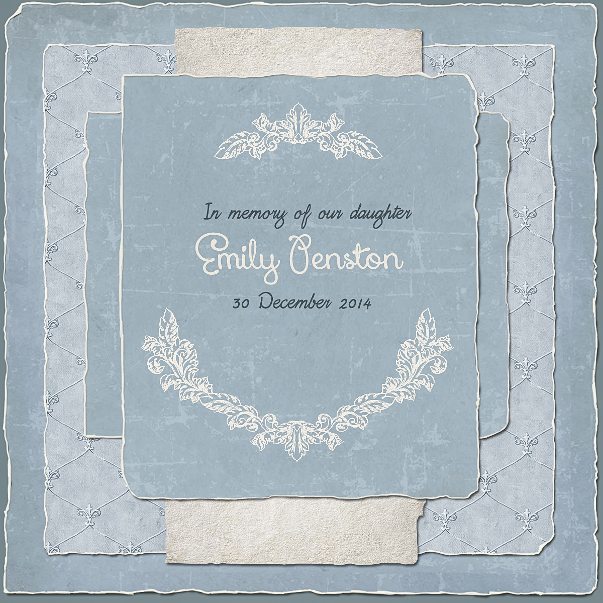 Открытка с имитацией настоящих материалов