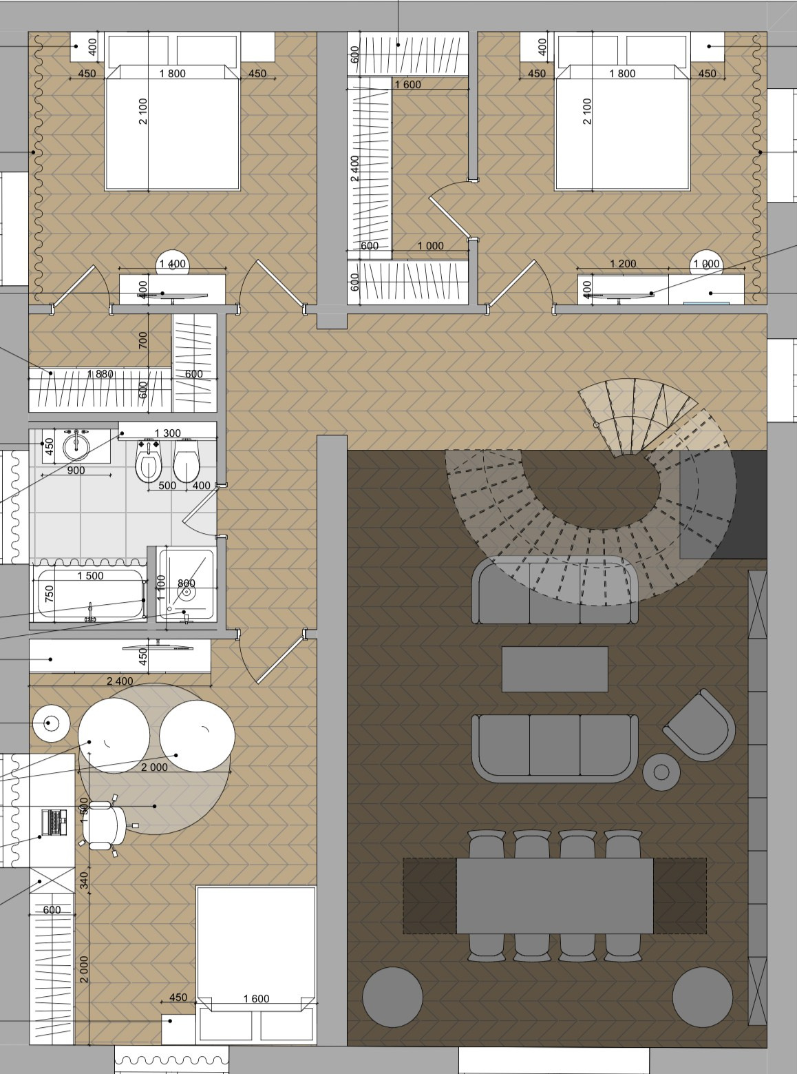 Дом 320 м² для большой семьи в Парижском стиле🤍