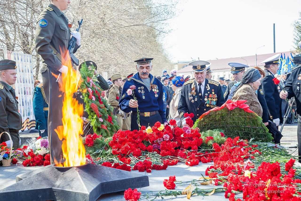 Празднование Дня победы 9 мая в Красноярске