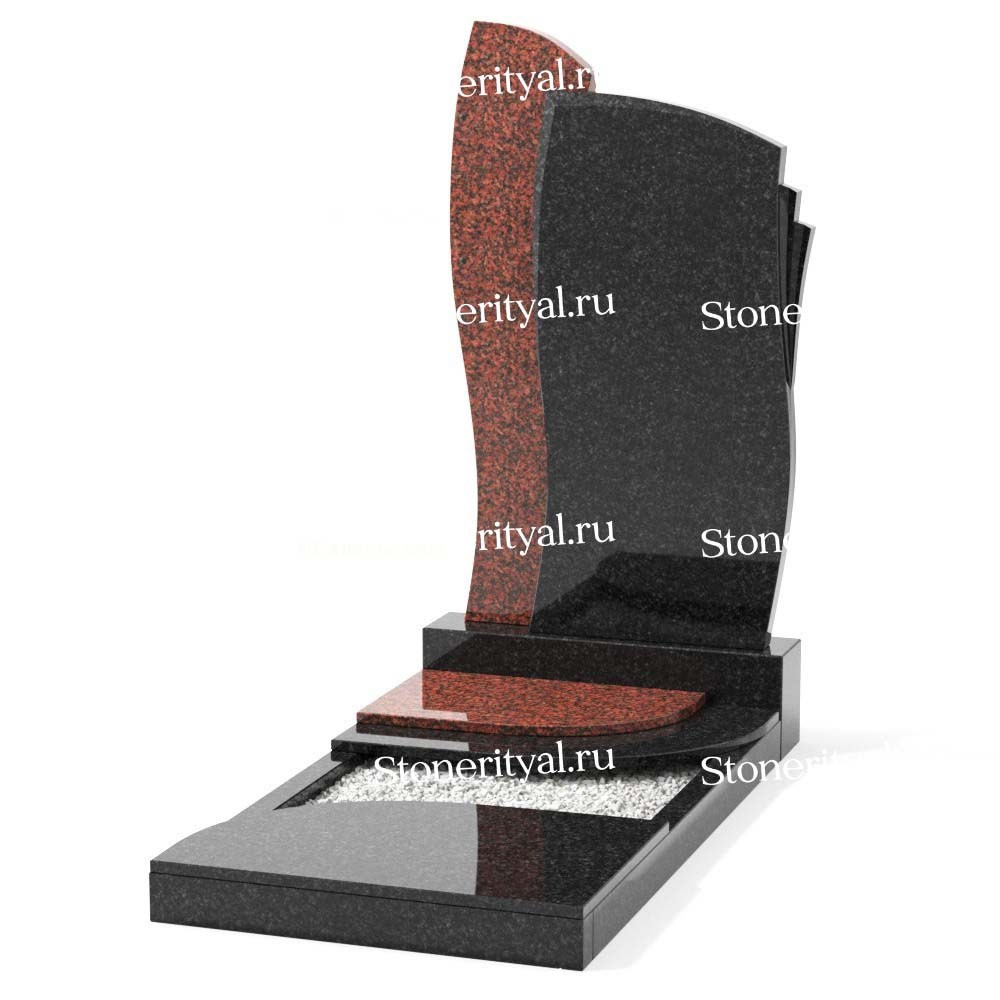 Комбинированные памятники на одного. Изготовление и установка памятников в Москве и МО