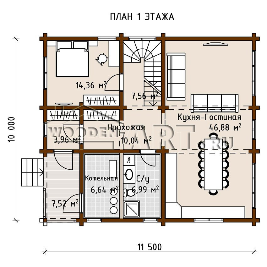 «Холмогоры» 193 кв. м. Проекты деревянных домов