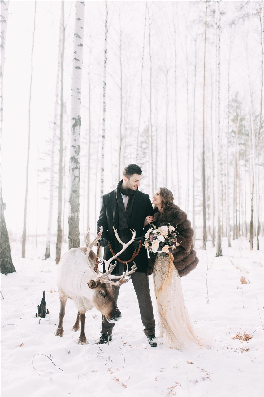 Стильная зимняя свадьба