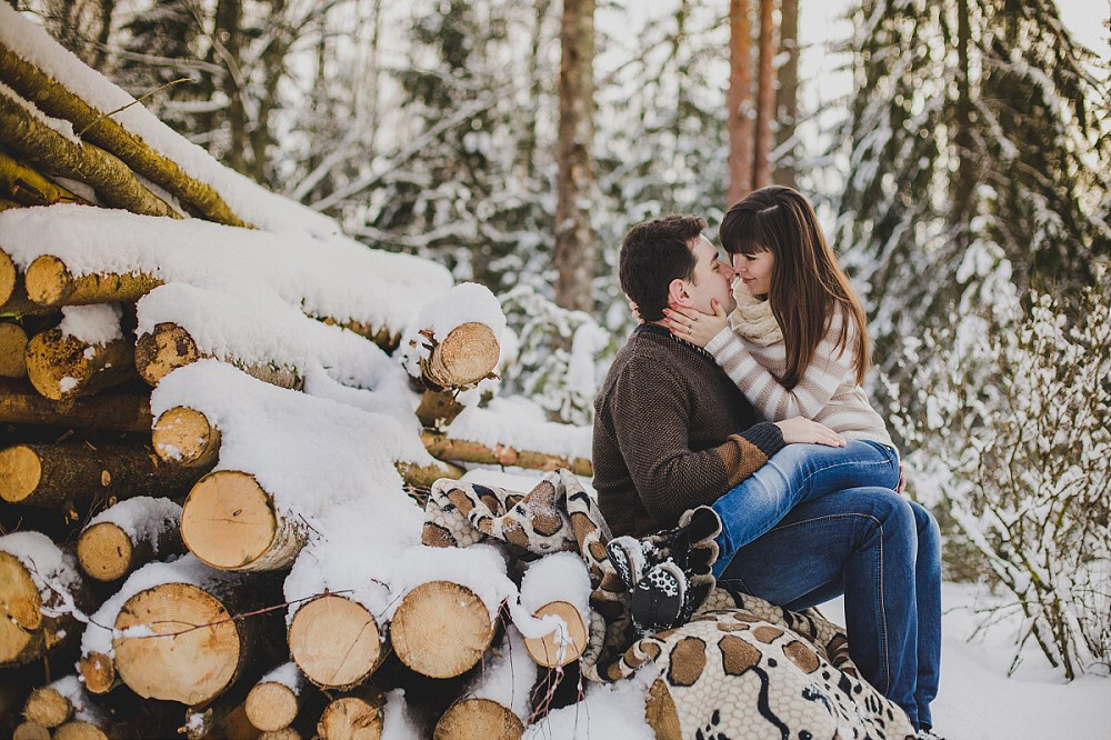Зимняя лавстори Игорь+Маргарита. Фотограф в Варшаве Анна Розова