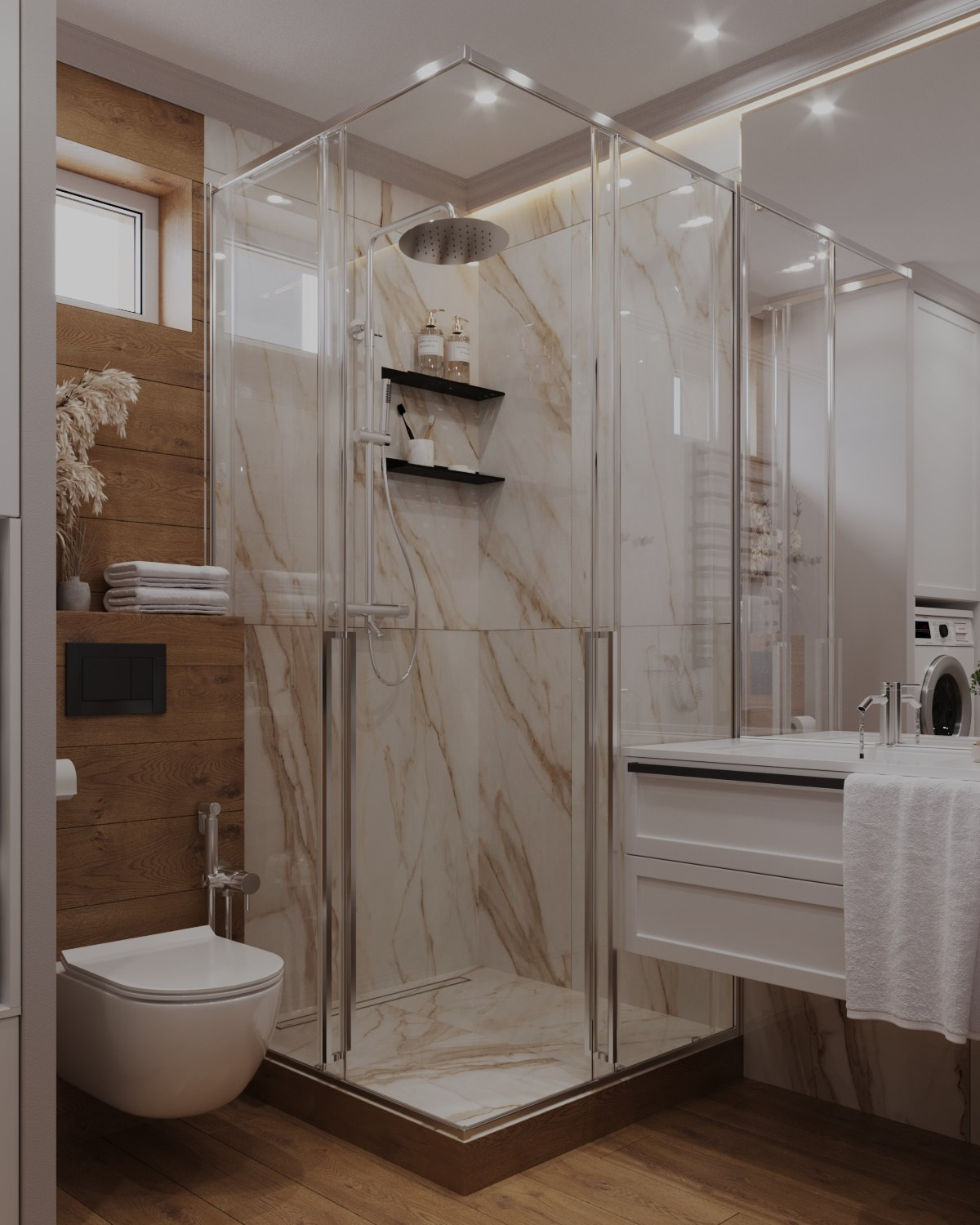 Визуализация санузла в частном доме. 3D-визуализация интерьеров и мебели | Larionova.vis — для студий и дизайнеров