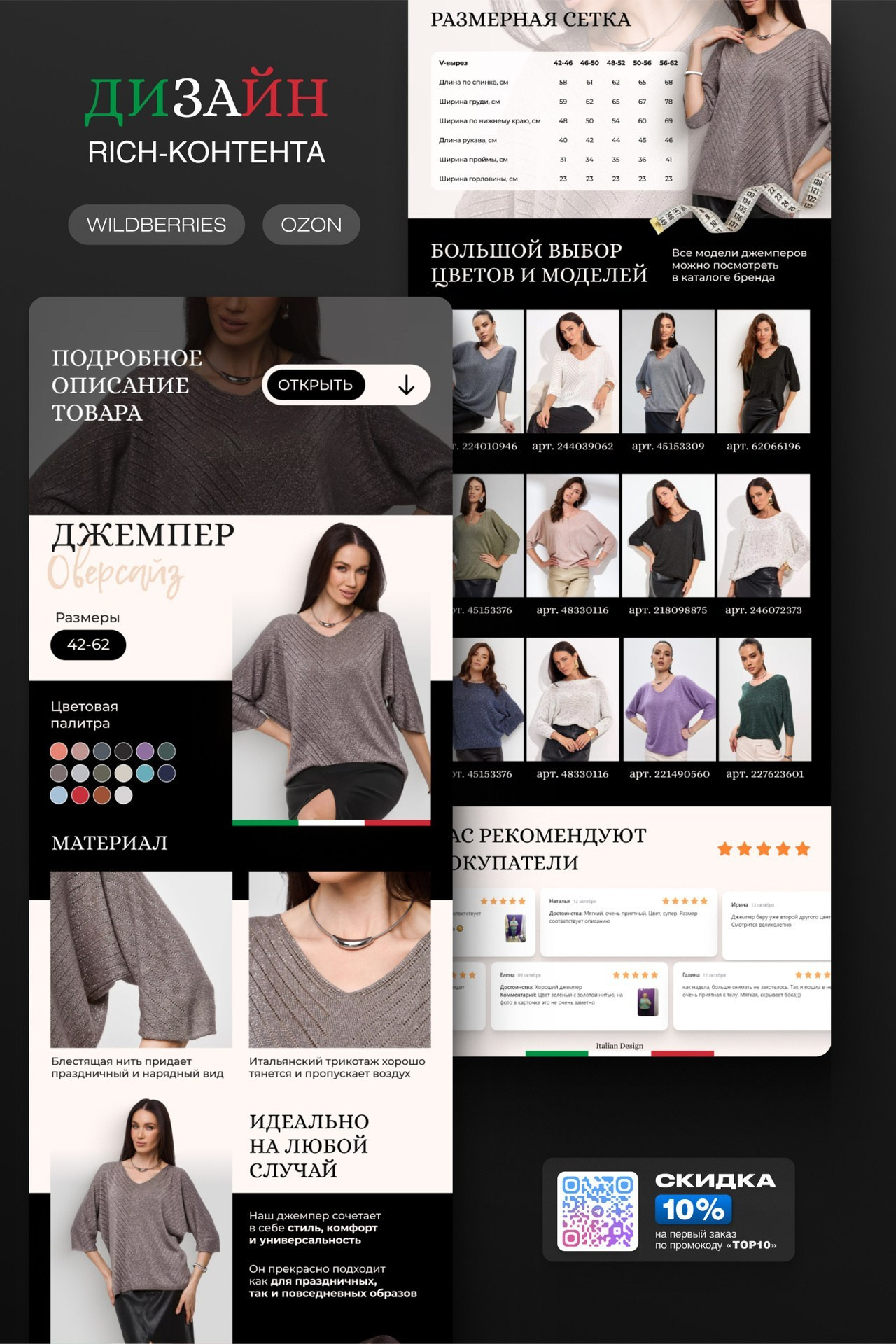 Rich-контент. Инфографика, которая работает. Продающие карточки товаров для Wildberries и Ozon