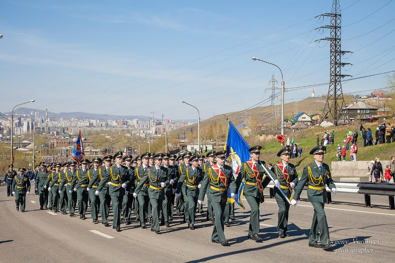 Празднование Дня победы 9 мая в Красноярске