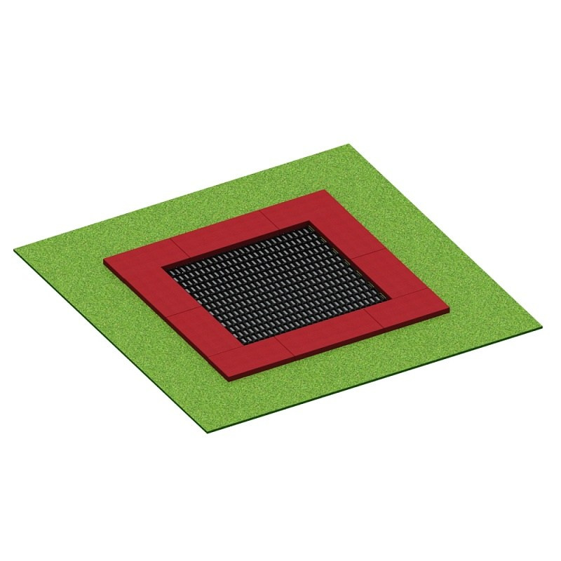 Батут встраиваемый средний - БТ 10.01.02-02 Габариты (ШхДхВ): 1600х1600х425 мм Возрастные ограничения от 14 лет, весом не более 100 кг