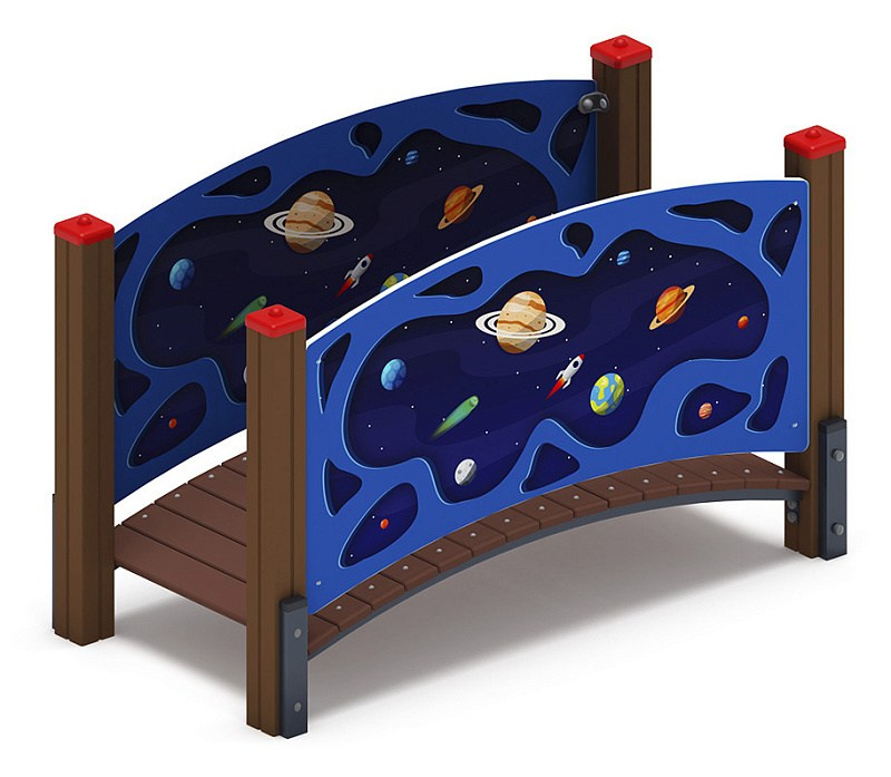 Мостик гнутый Д1 - СО 1.82.02-02 Габариты (ШхДхВ): 830x1700x1000 Зона безопасности, мм: 2830х3700