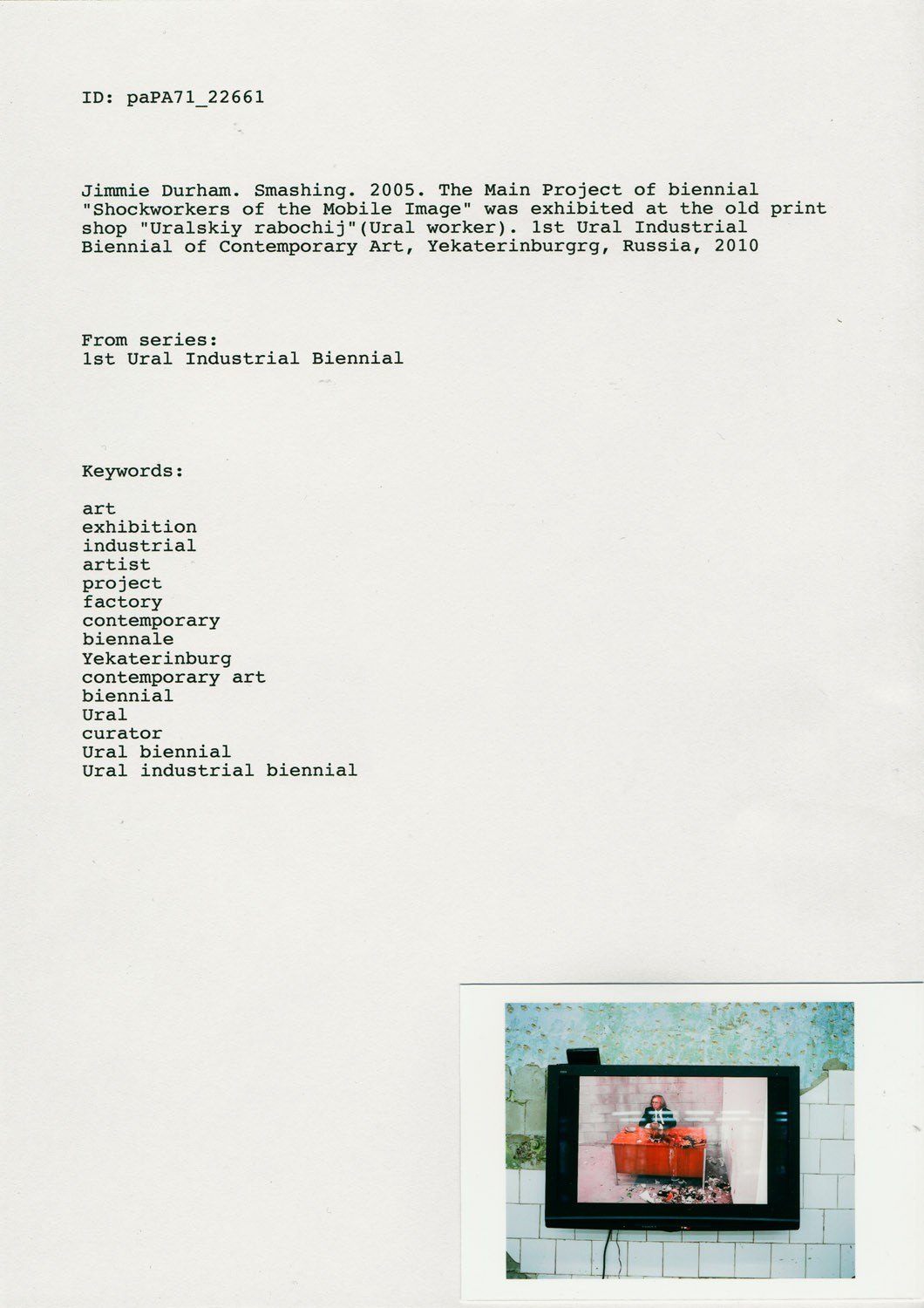 Keywords. Petr Antonov