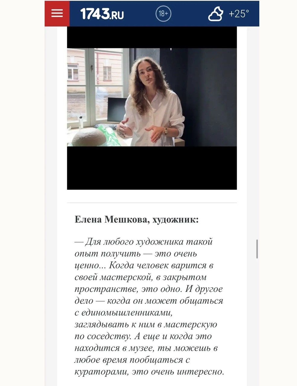 Пресса. ЕЛЕНА МЕШКОВА мультидисциплинарный художник