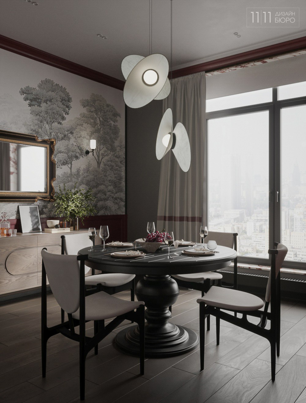 «Винный бархат» — концептуальный проект апартаментов. Дизайн-бюро 11/11, дизайн интерьера с индивидуальным подходом во Владивостоке