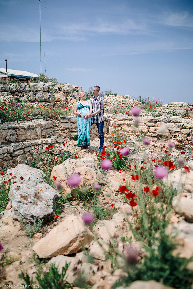 Семейная беременная фотосессия Оли и Лёши. Профессиональный фотограф в Крыму и Севастополе Павел Корсун