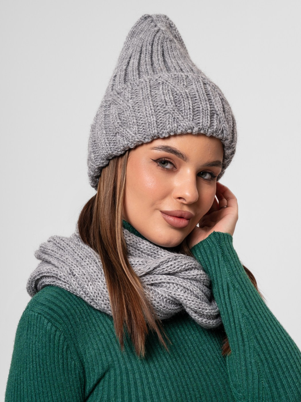 съемка зимних вещей на модели