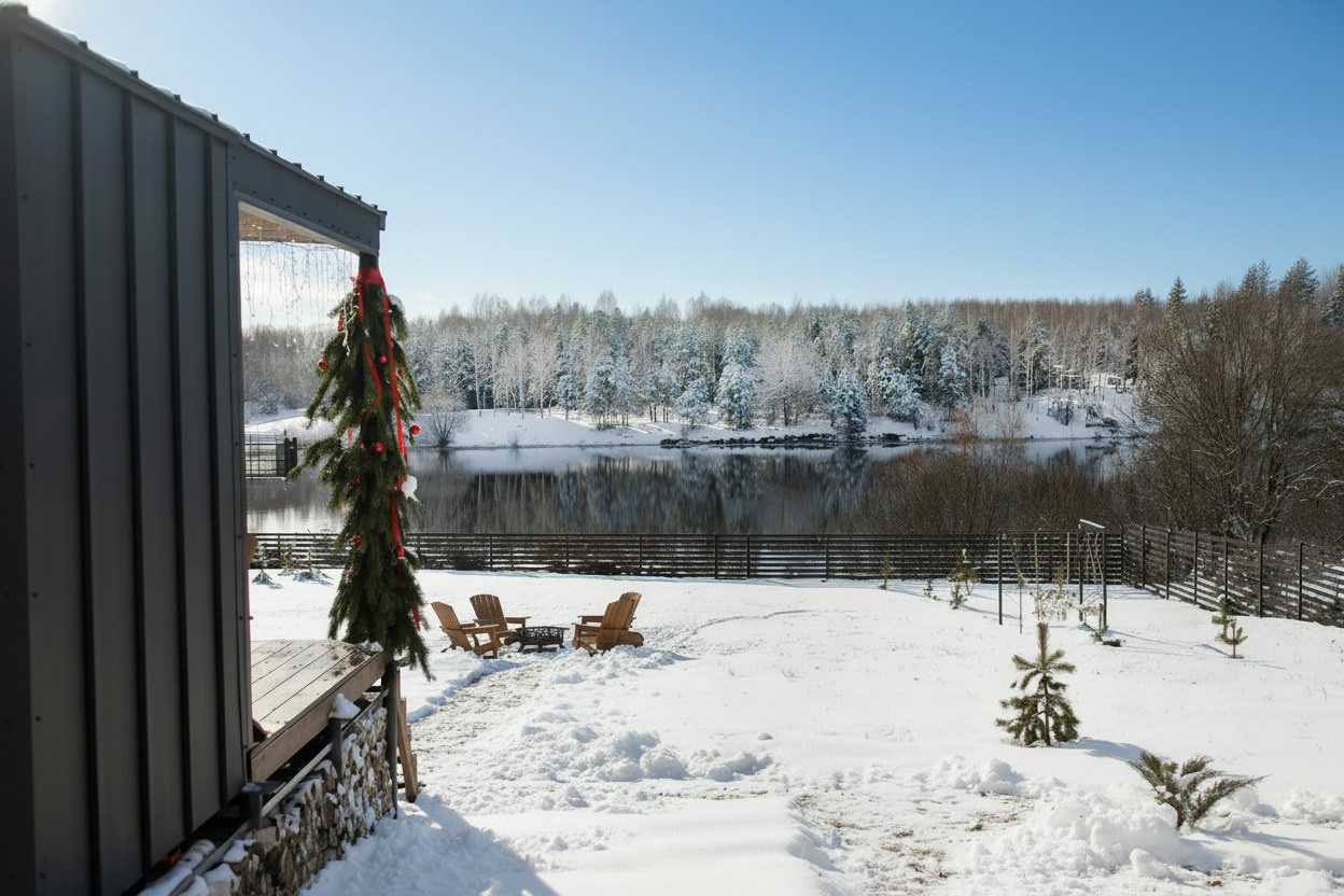 Наша территория. Глэмпинг. Аренда дома для отдыха в Брянске. Банный чан, зона BBQ. Дом на озере в Брянске. Отдых Брянск