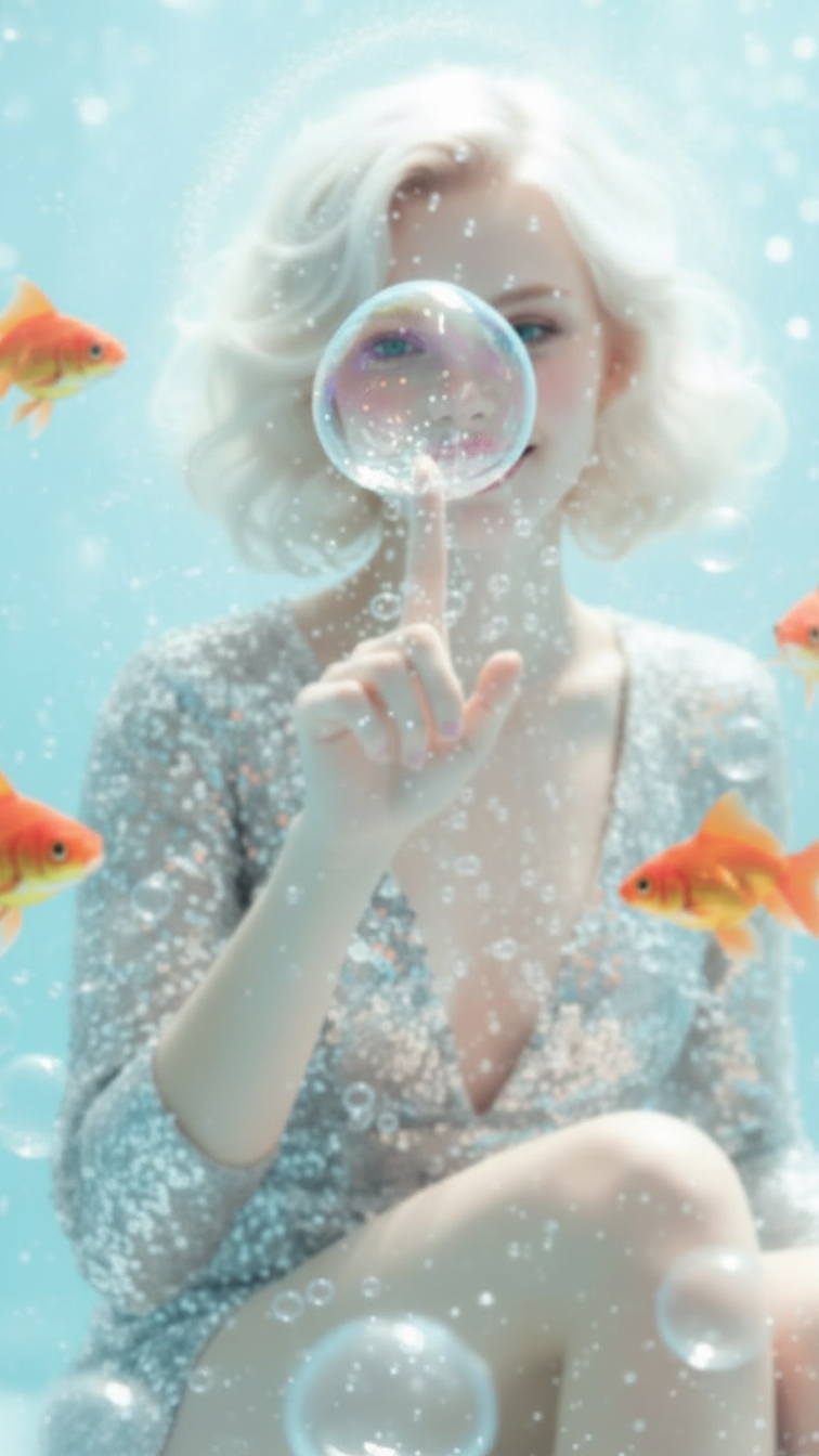 Анимированный кадр с Русалочкой — результат генерации и анимации изображения в нейросети