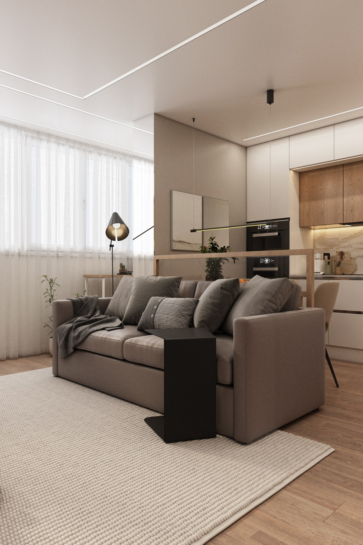 Простой и функциональный интерьер во вторичке. Дизайн-проекты жилых и общественных пространств во Владивостоке