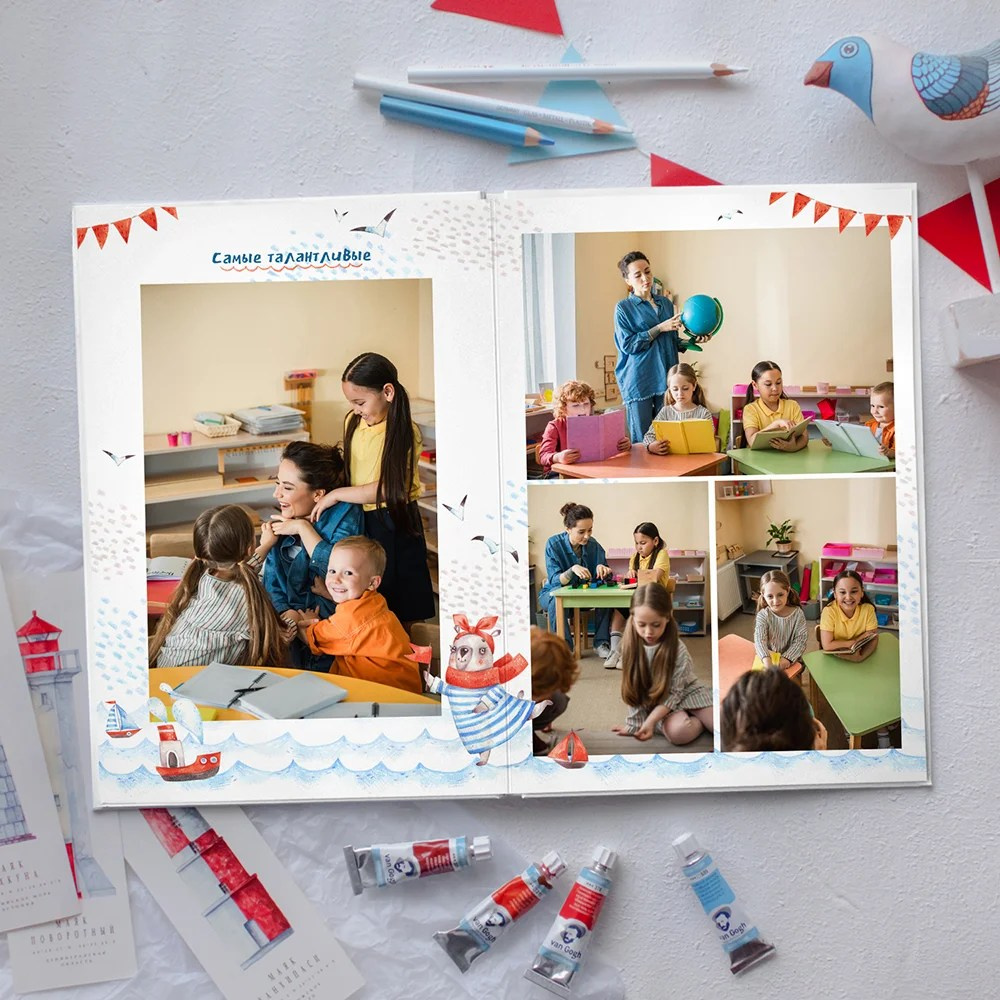 Дизайн «Морские медведи». Medlori fotobook Выпускные альбомы в Липецке Лариса Медведева