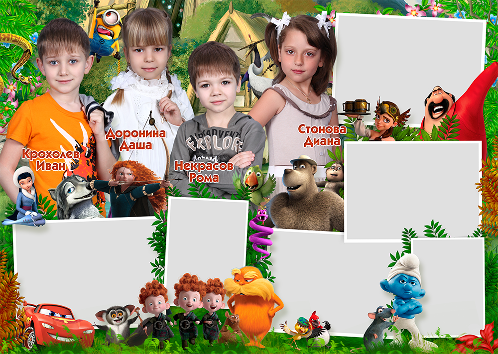 Шаблон 0218 для детского сада «РИО Попугай». Medlori fotobook Выпускные альбомы в Липецке Лариса Медведева