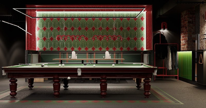 Бильярдный клуб «7не8». АННА ДРОЖИЛИНА дизайнер интерьера
