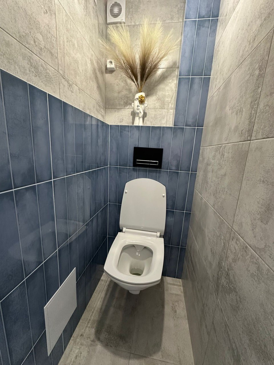 Ванная комната (ул. Четаева д. 46). Ремонт санузла, туалета, ванной под ключ в Казани. Укладка плитки