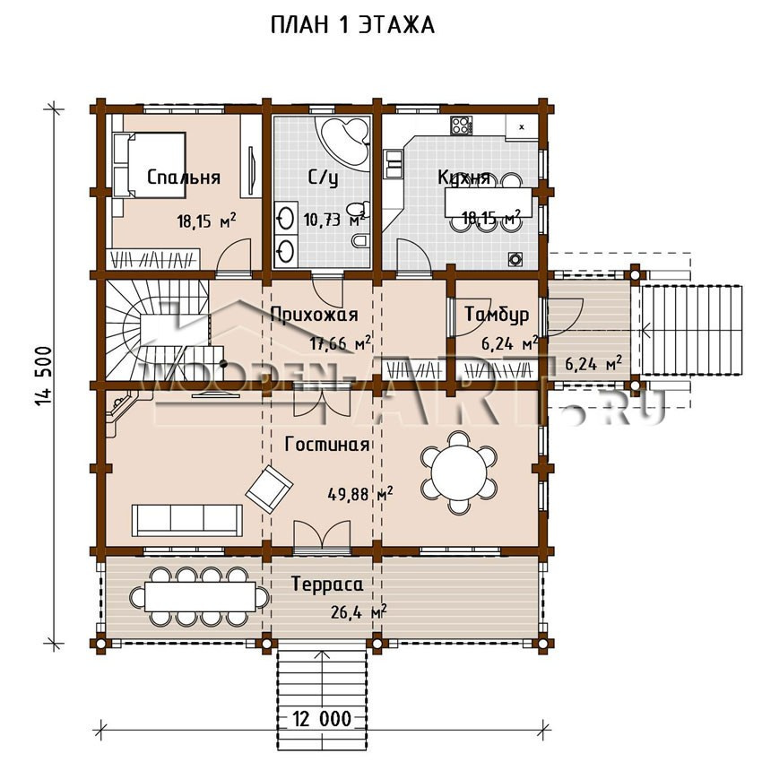 «Ягунино» 355 кв. м. Проекты деревянных домов