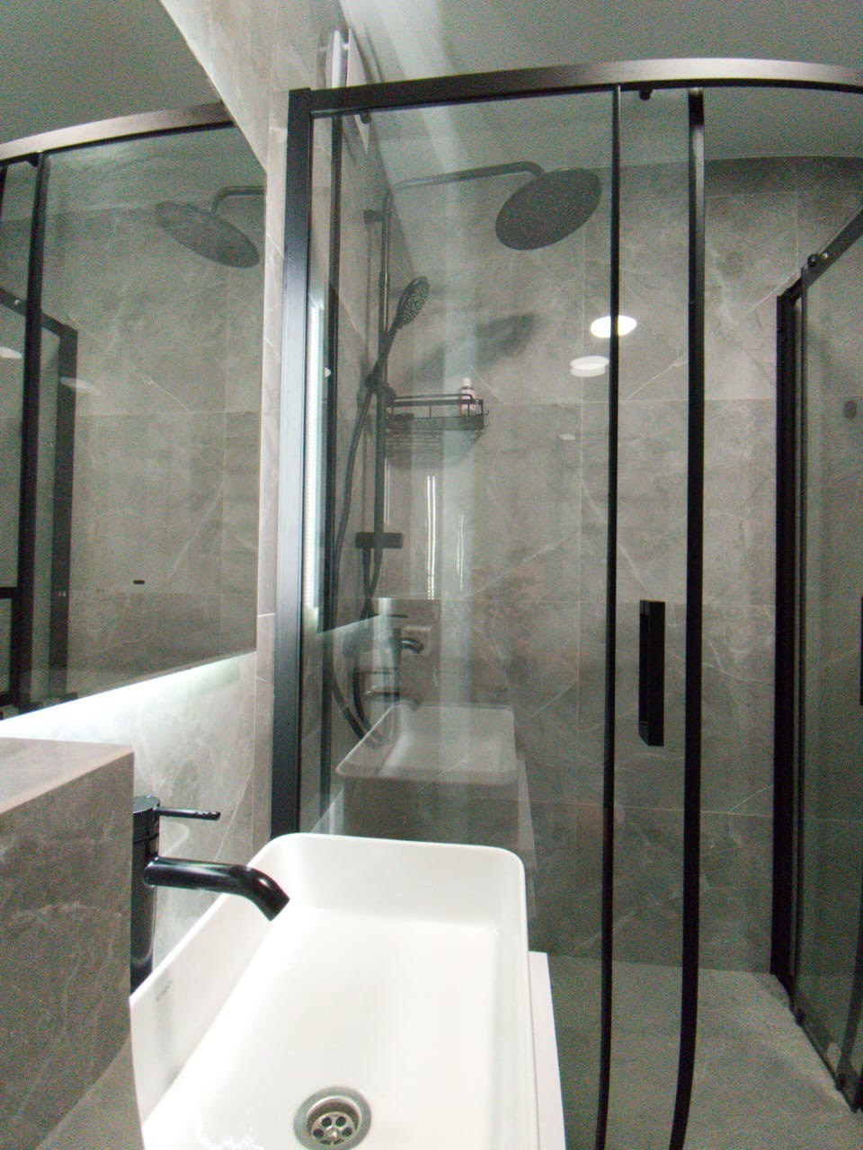 Ванная комната (д. Царево ул. П. Гаврилова д. 2). Ремонт санузла, туалета, ванной под ключ в Казани. Укладка плитки