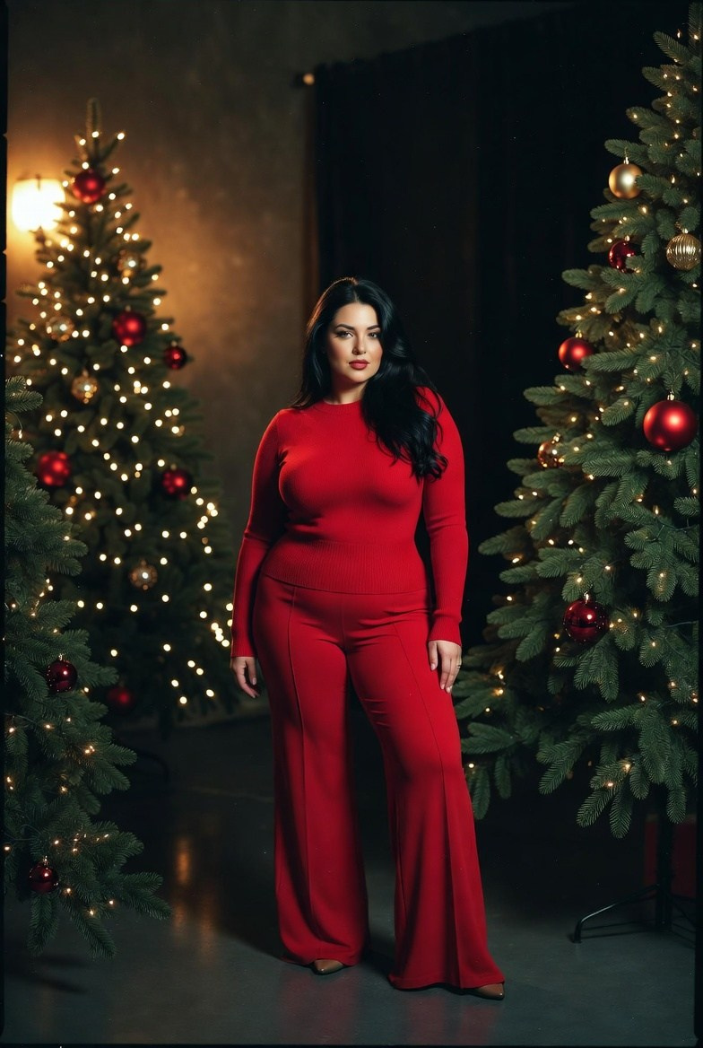 Плюс сайз в красном