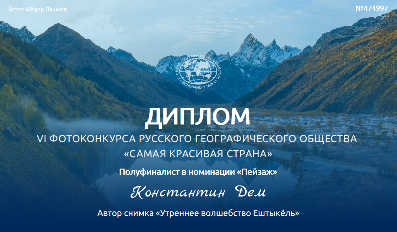 Достижения. Константин Дем | Фотограф