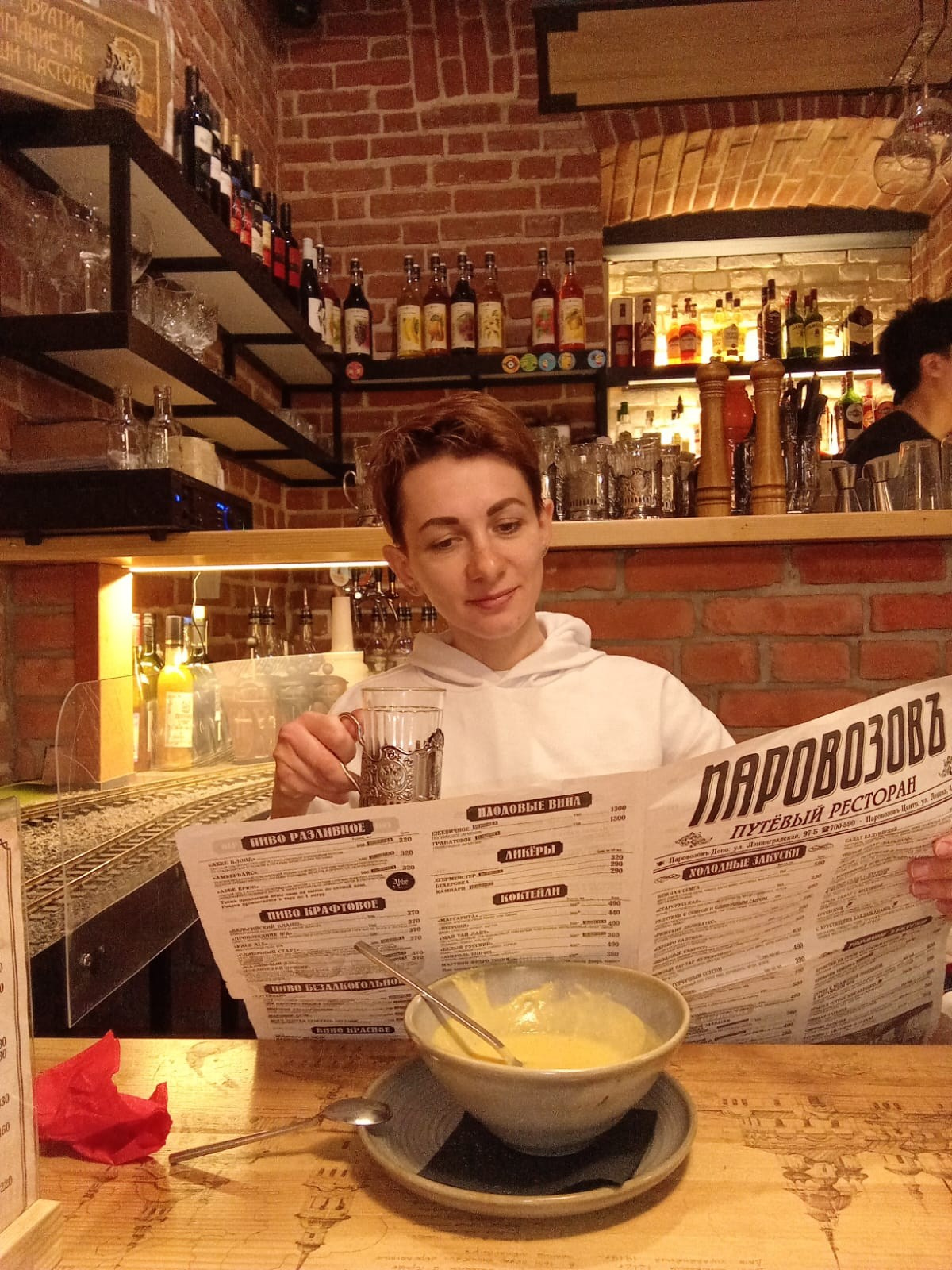 ресторан "Параозовъ", Вологда,  кафе, вагон, поезд, газета, паста