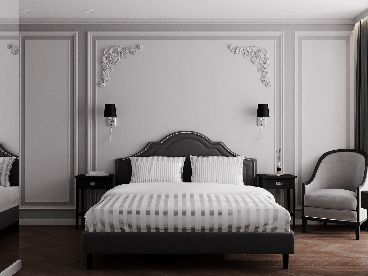 Черно-белая эстетика ЖК Вереск. АСТАХОВА DESIGN дизайн интерьера +7 985 220 6109