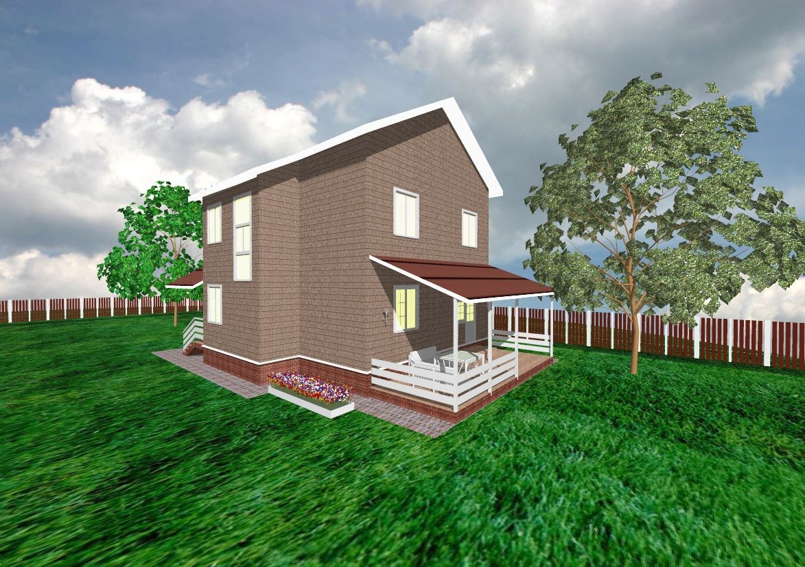 Проект «Беркут» (195 м²). Строительство каркасных домов в Самаре «Атриум-СТ»