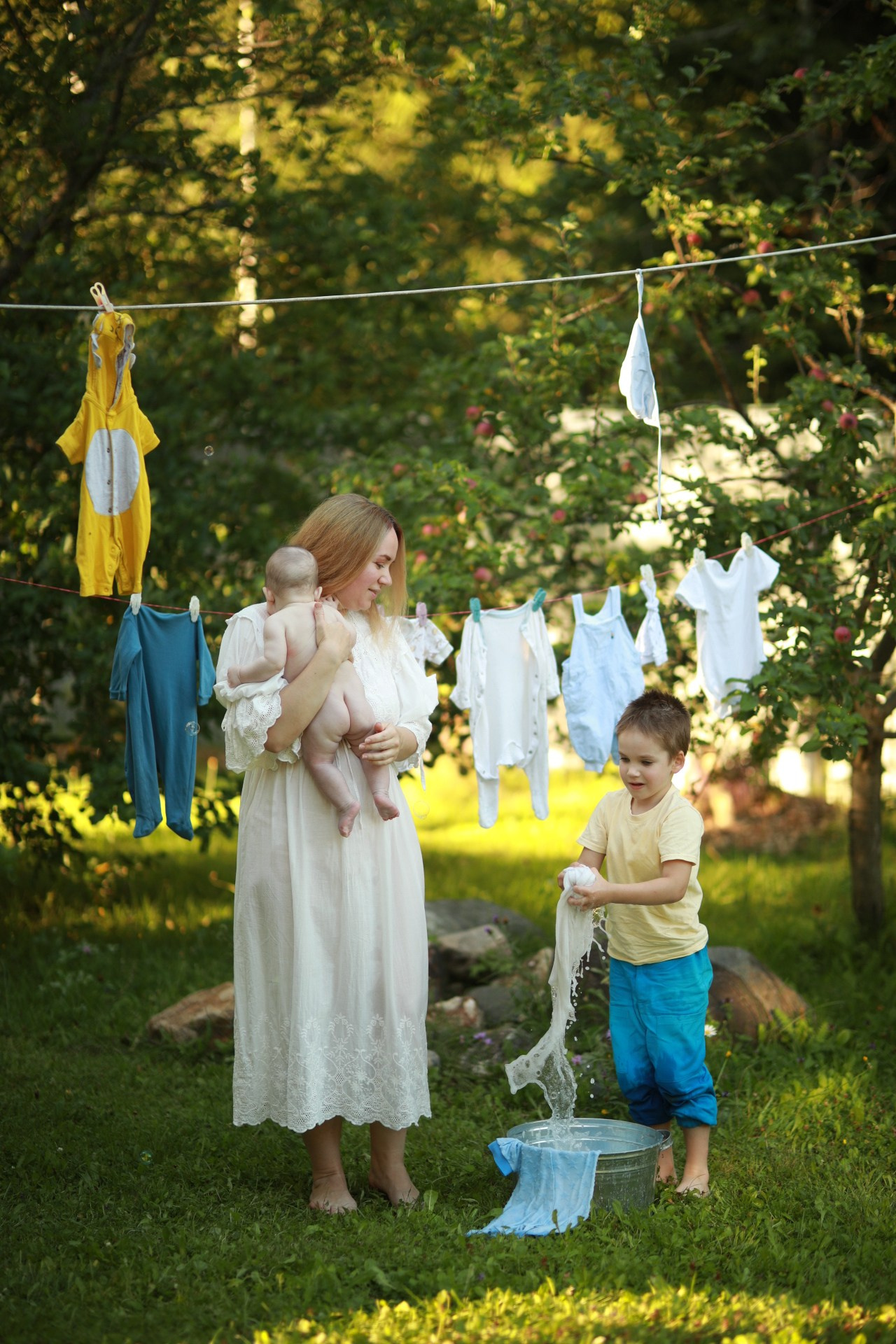 Большая стирка. Фотограф Юлия Рязанова Москва семейный и детский