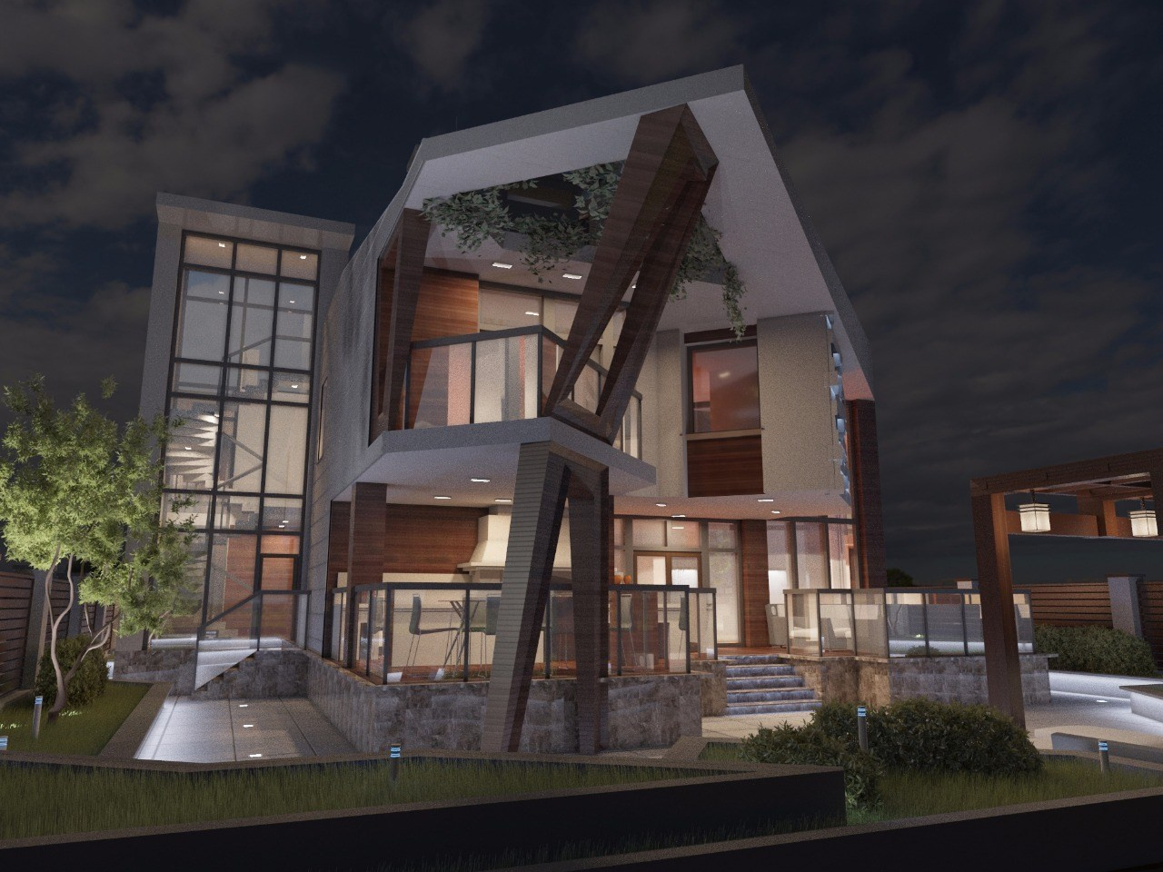 Проект частного дома в Москве в поселке художников