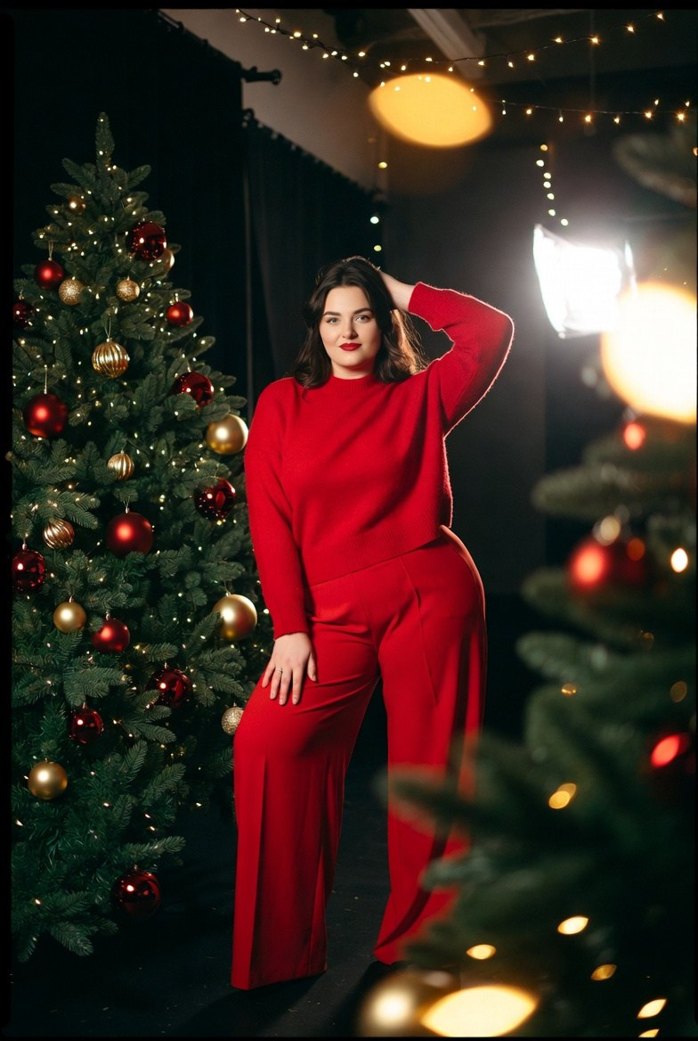 Плюс сайз в красном