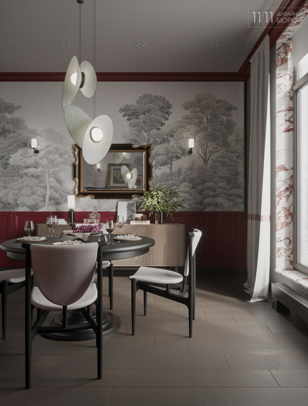 «Винный бархат» — концептуальный проект апартаментов. Дизайн-бюро 11/11, дизайн интерьера с индивидуальным подходом во Владивостоке