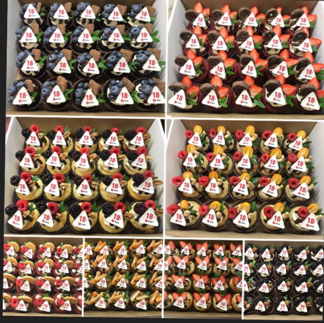 Капкейки фуршетные с логотипом. Katyasugarsugar капкейки, зефир, торты Москва