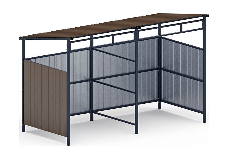 Навес контейнерной площадки для мусора (1 секция) МФ 55.02.03.1-02