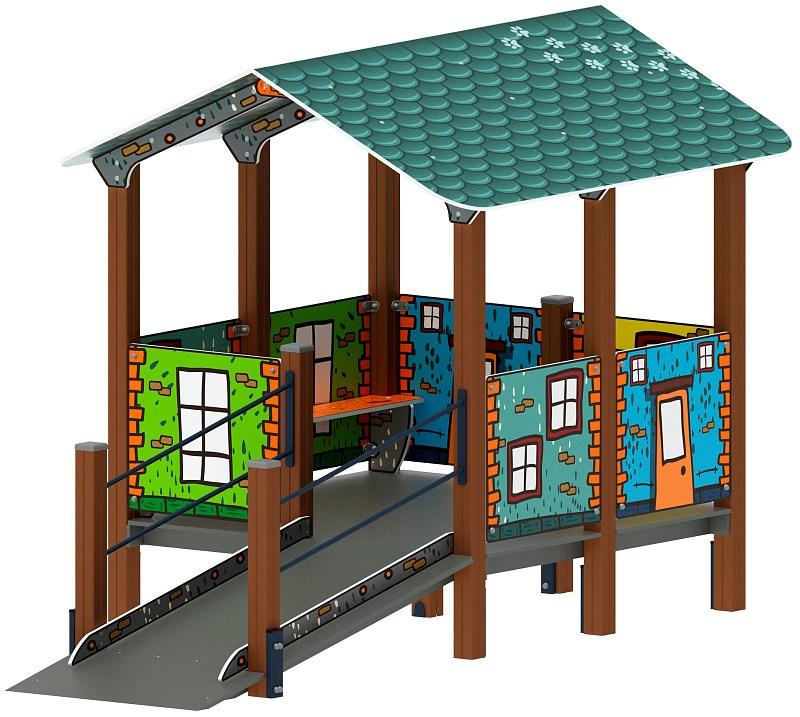 Манеж Счастливое детство (Город) ДОВ 30.01.01-01 Габариты (ШхДхВ): 4130х2200х2430 Зона безопасности, мм: 7130х5200 