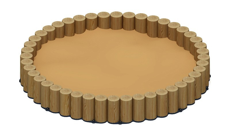 Песочница (Лиственница орех анкера) ИО 5.24.04-Л.И1.02 Габариты (ШхДхВ): 2400х2400х300 Зона безопасности, мм: 3400х3400