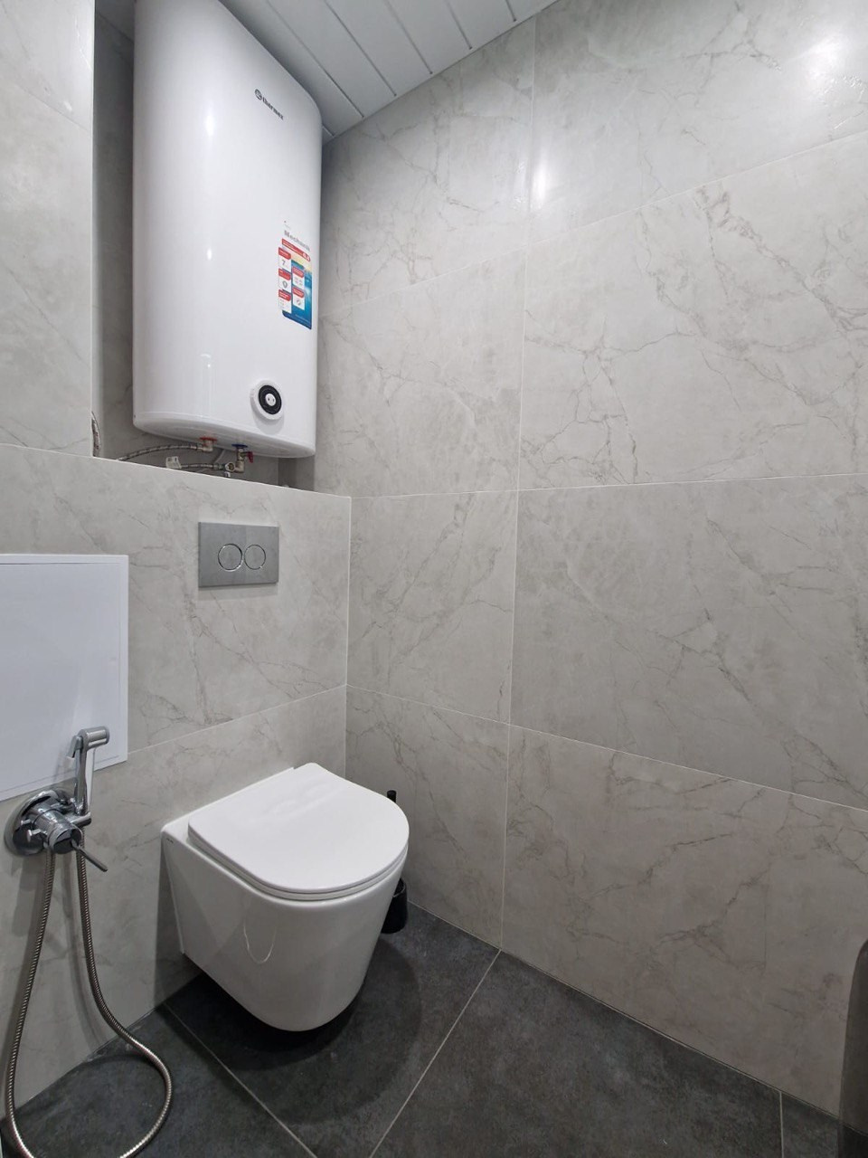 Ванная комната (ул. Сибгата Хакима д. 41). Ремонт санузла, туалета, ванной под ключ в Казани. Укладка плитки