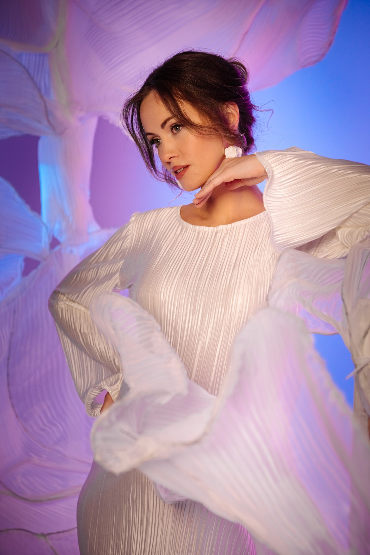 Беременность. Циклорама с вуалью. Свадебный и сеейный фотограф в Санкт-Петербурге Елена Худякова