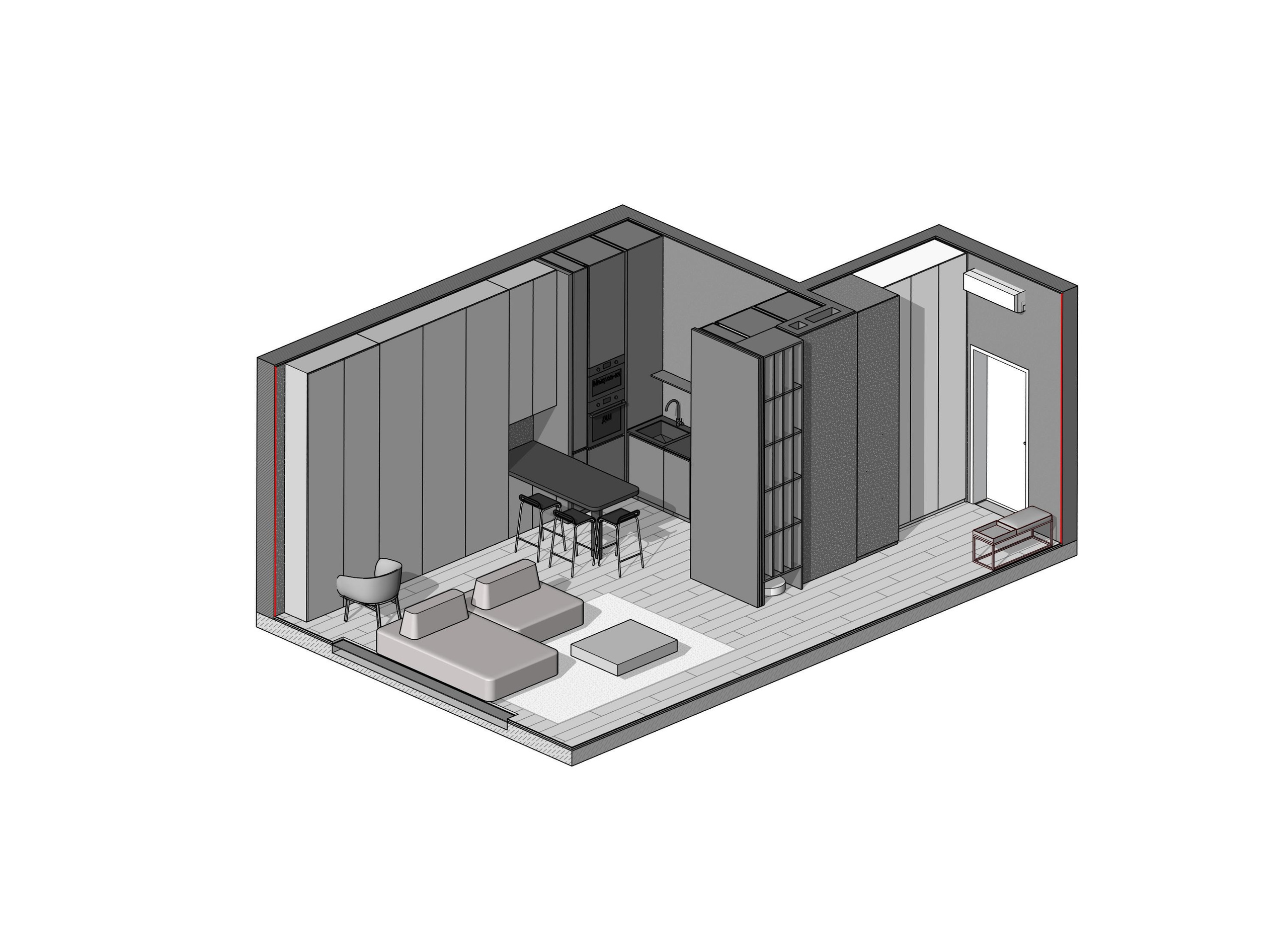 Квартира ЖК Премиум Парк г. Владивосток. Архитектурно-дизайнерское бюро ROOMS