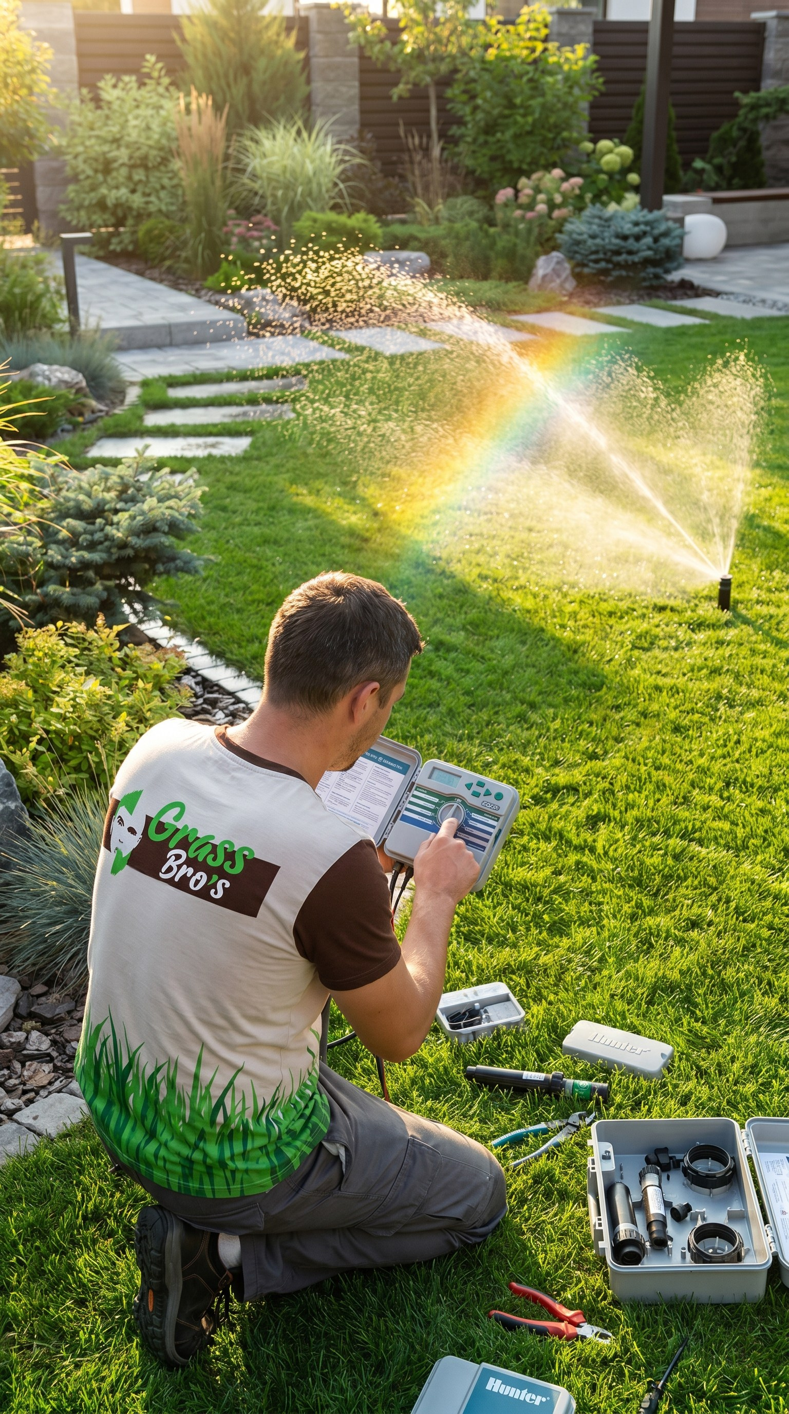 Установка систем автоматического полива. Все виды ландшафтных и строительных работ