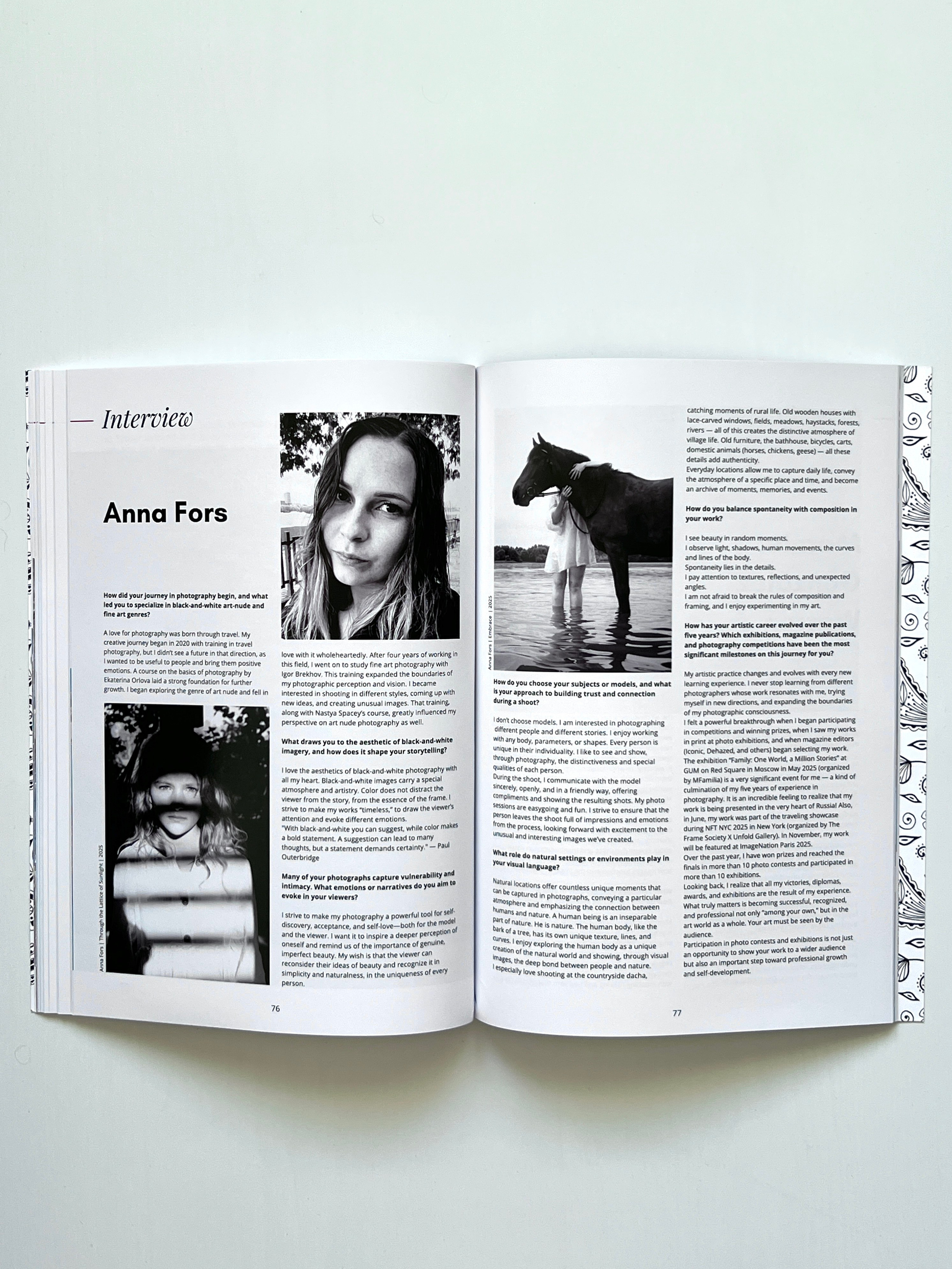 Magazines. Nude and Fine art photographer in Moscow Anna Fors