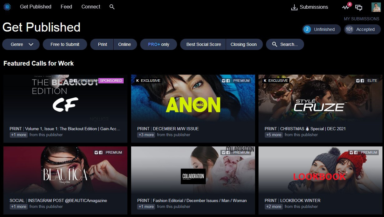 Kavyar.com Как попасть в журнал?