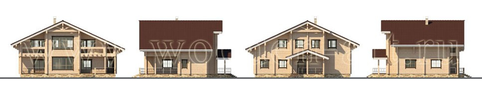 «Капитолий» 310 кв. м. Проекты деревянных домов