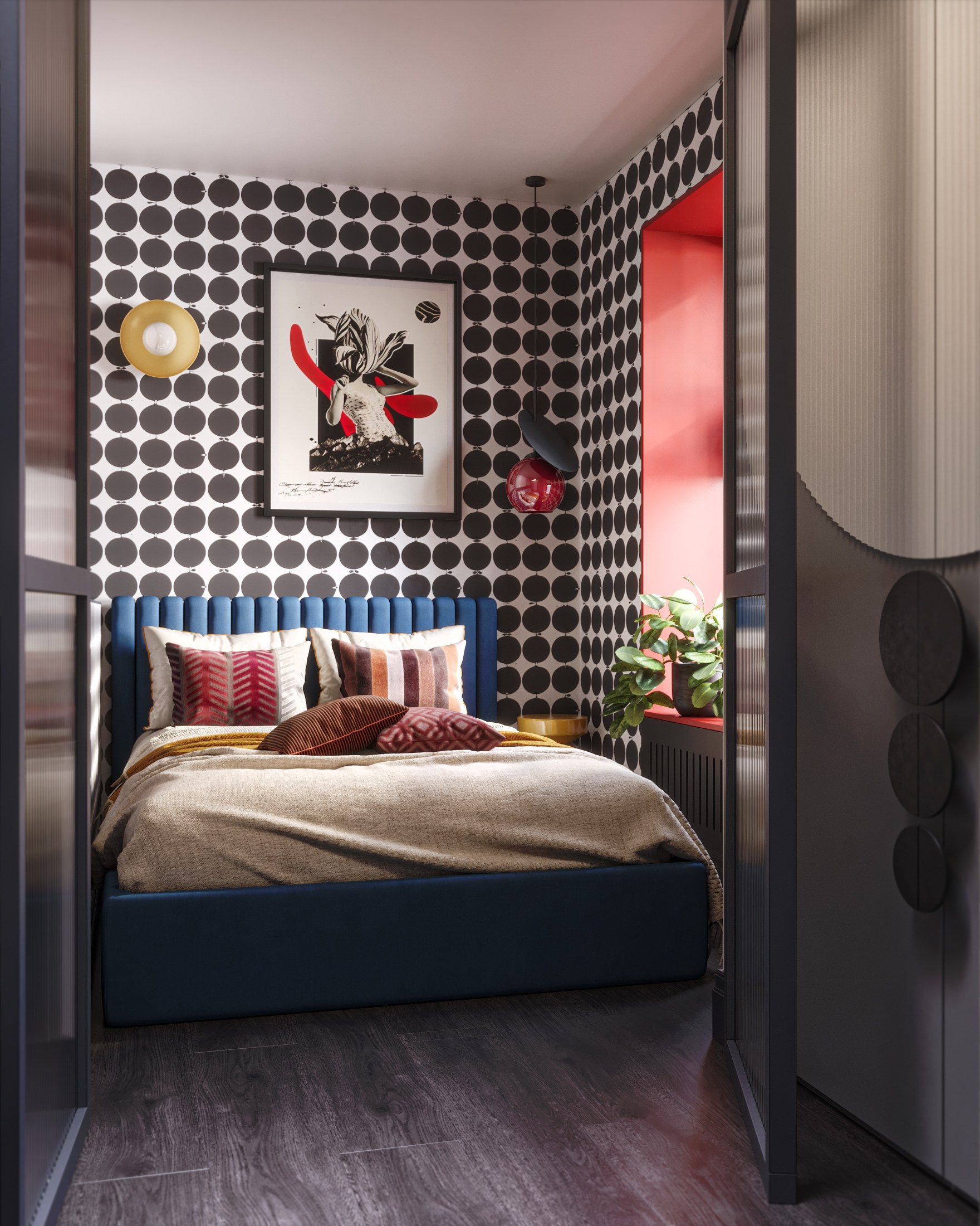 3D visualization of a small apartment for TADstudio. 3D visualization for architects and designers