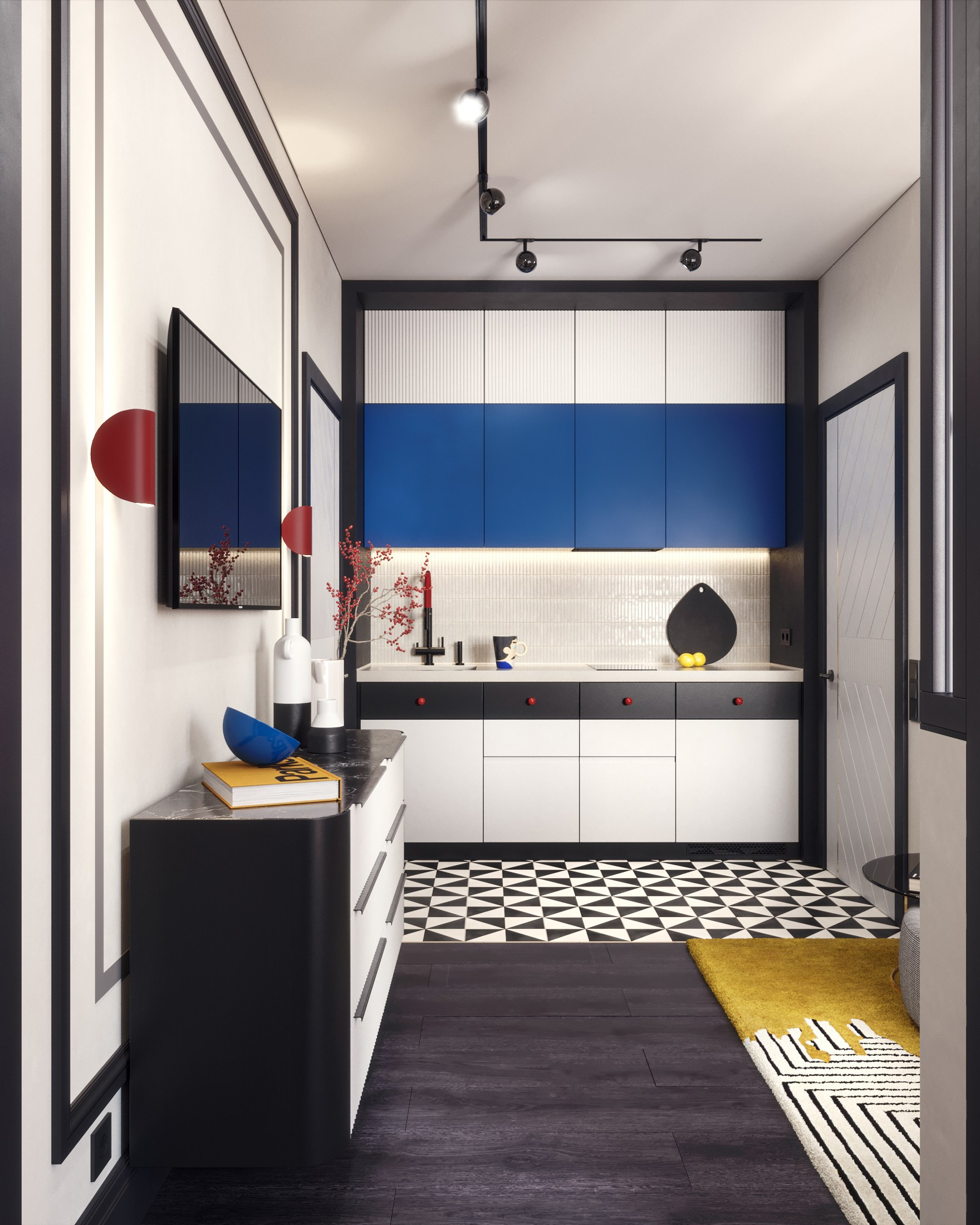 3D visualization of a small apartment for TADstudio. 3D visualization for architects and designers